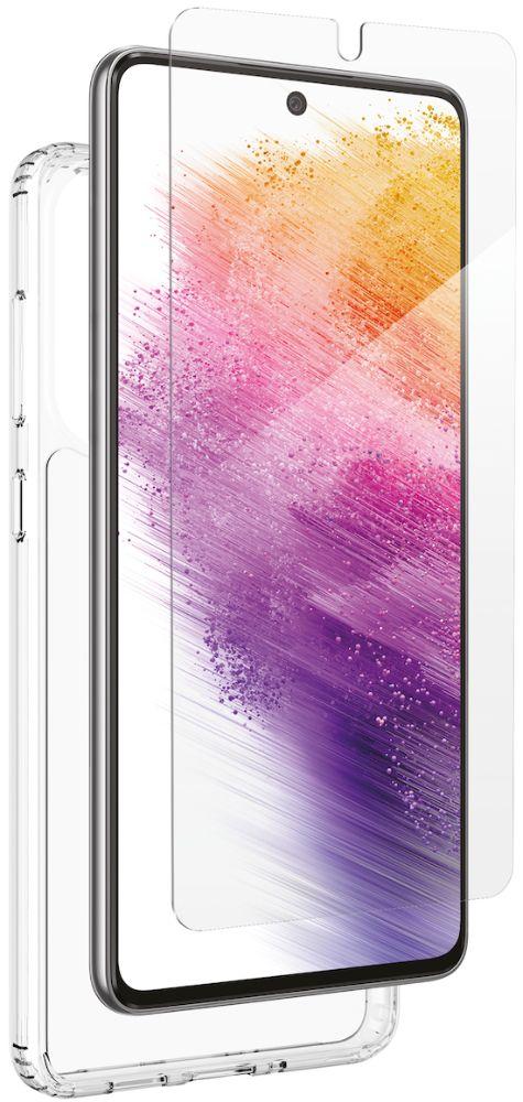 ZAGG Bundle Pack Glass Scren Protector & Protective Phone Case for Samsung Galaxy A73 5G - Clear - Brand New