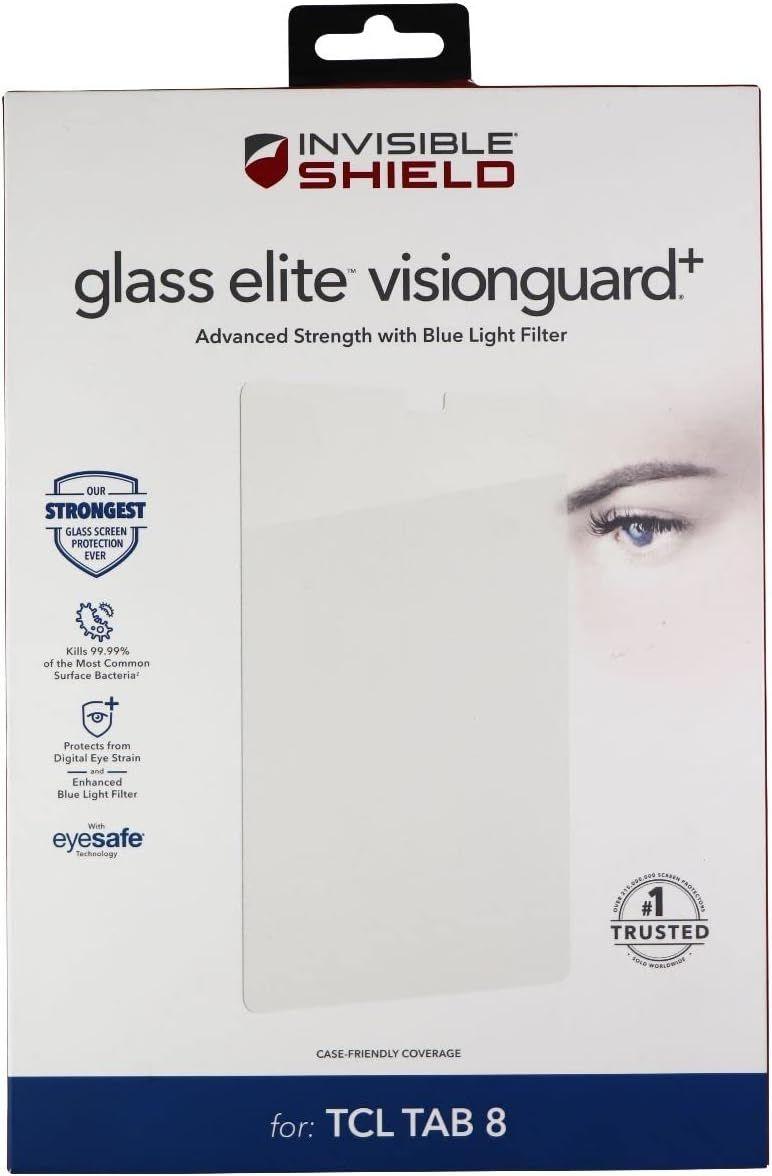 Zagg  InvisibleShield Glass Elite VisionGuard+ Screen Protector for TCL Tab 8 - Clear - Brand New