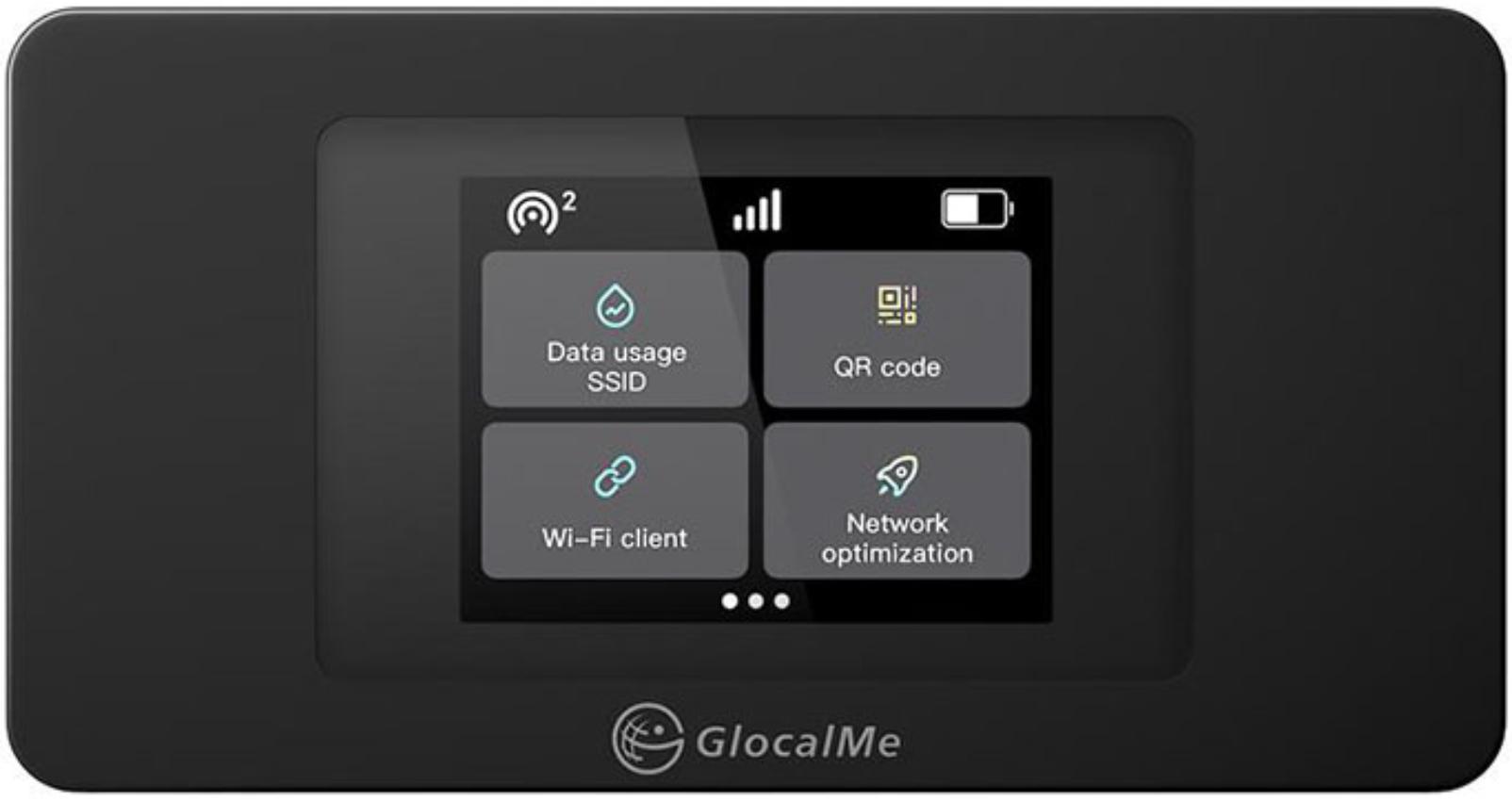 GlocalMe U3X DuoTurbo Twin Chips Stable Mobile WiFi - Black - Brand New