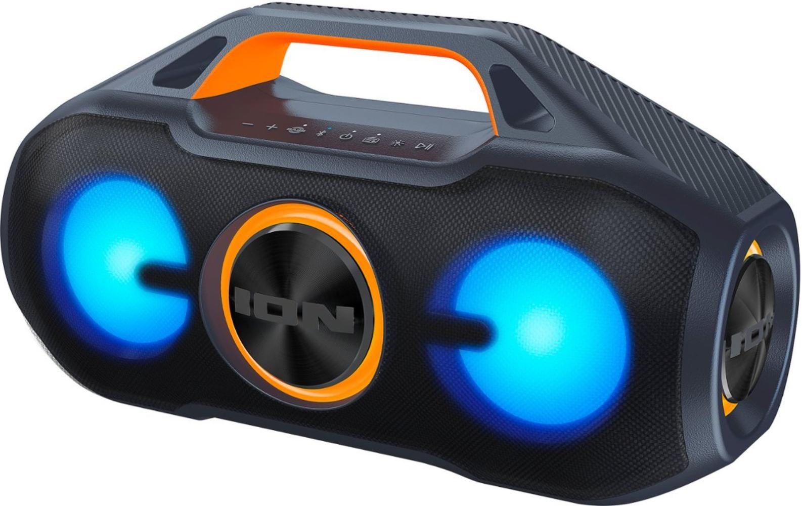 ION AquaSport Max Waterproof 60-Watt Bluetooth-Enabled Stereo Speaker with Lights