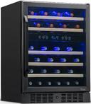 Newair  24” Built-in 46 Bottle Dual Zone Wine Fridge NWC046BS00 in Black in Excellent condition