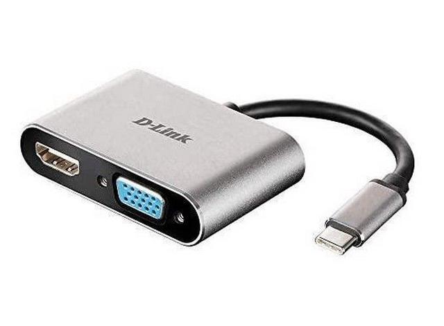 D-Link  DUB-V210-US USB C to HDMI with VGA Adapter Cable in Black in Pristine condition
