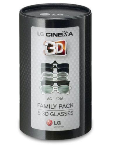 LG  AGF216 Cinema 3D Glasses Family Pack (6 Pairs) in Black in Pristine condition