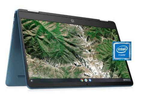 HP  Chromebook x360 14a-ca0090wm Touch (2-in-1) - Intel Celeron N4020 1.1Ghz - 64GB - Forest Teal - 4GB RAM - 14 Inch - Good
